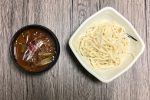 辛さと旨味の目白押し。我が家の鉄板つけうどん。"辛味噌うどん"。。